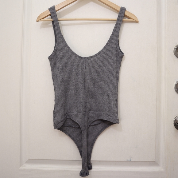 Grey heather leotard - Picture 3 of 4